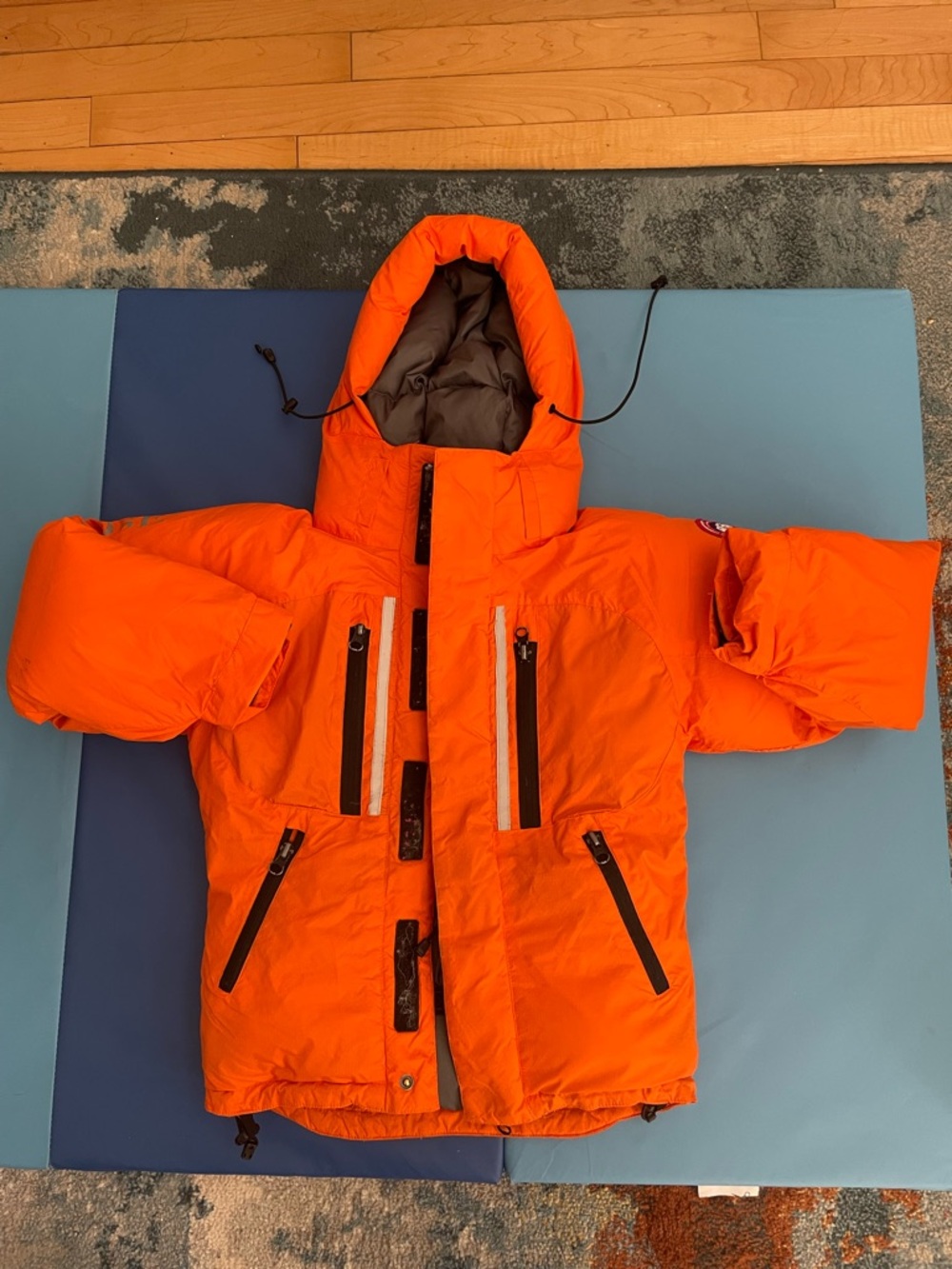 Canada Goose Kids Bright Orange Hooded Puffer Jacket